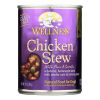 Wellness Pet Products Dog Food - Chicken with Peas and Carrots - Case of 12 - 12.5 oz.