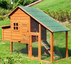 TOPMAX Pet Rabbit Hutch Wooden House Chicken Coop for Small Animals YF