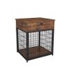 JHX Furniture Dog Crates for small dogs Wooden Dog Kennel Dog Crate End Table, Nightstand(Rustic Brown)