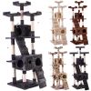 67'' Multi-Level Cat Tree Tower, Kitten Condo House with Scratching Posts, Kitty Play Activity Center, Gray XH