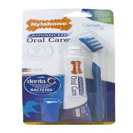 Nylabone Advanced Oral Care Natural Dog Dental Kit Adult Dog, Peanut Butter, 1ea/3 ct