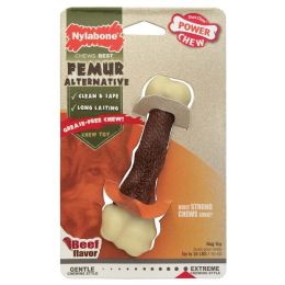 Nylabone Femur Bone Rawhide Alternative Power Chew Durable Dog Toy Femur, Beef, 1ea/Medium/Wolf 1 ct