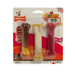 Nylabone Flavor Frenzy Power Chew Triple Pack Chili Cheese Dog, Popcorn  Cherry, 1ea/SMall/Regular 3 ct