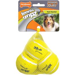 Nylabone Power Play Dog Tennis Ball Gripz Tennis, 1ea/Medium 3 ct