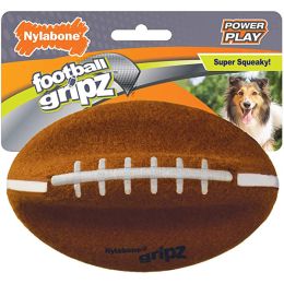 Nylabone Power Play Dog Football Gripz Football, 1ea/Medium 1 ct