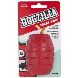 Dogzilla Treat Pod Dog Toy Red Medium