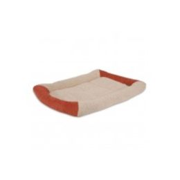 Aspen Self Warming Bolster Dog Mat Barn Red, Cream 16 Inches X 9 Inches