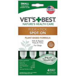 Vet's Best Flea and Tick Spot-On 1.6 ml 4 Count