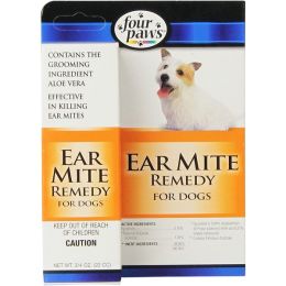 Four Paws Aloe Ear Mite Treatment for Dogs 3/4 Ounces