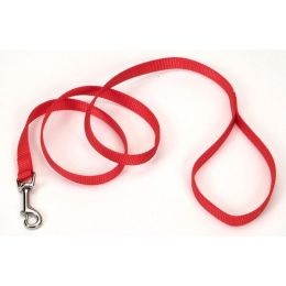 Coastal Single-Ply Nylon Dog Leash Red 3/4 in x 4 ft