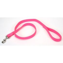 Coastal Double-Ply Nylon Dog Leash Neon Pink 1 in x 4 ft