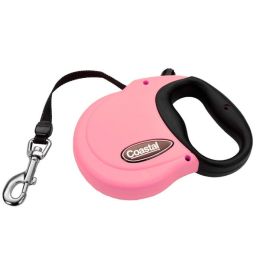 Coastal Retractable Dog Leash Pink 16 Ft, Small