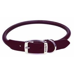 Circle T Latigo Leather Round Dog Collar Brown 3/4 in x 20 in