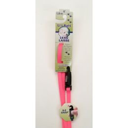 Lil Pals Nylon Dog Leash with E-Z Snap Neon Pink 3/8 in x 6 ft