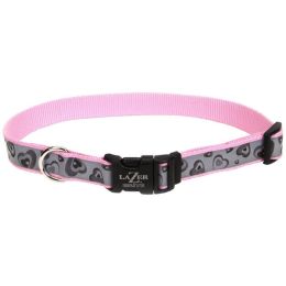 Lazer Brite Reflective Adjustable Dog Collar Turquoise 5/8 in x 12-18 in