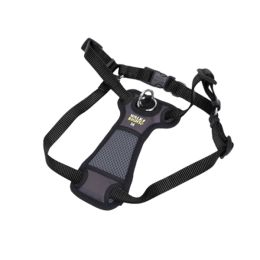 Walk Right Front-Connect Padded Dog Harness Black Medium 20-30 in