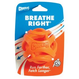 Chuckit! Breathe Right Dog Toy Fetch Ball Orange Medium