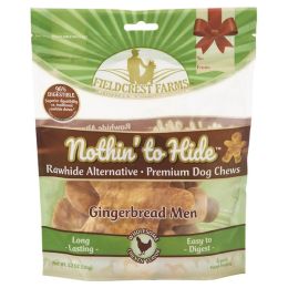 Fieldcrest Farms Nothin To Hide Gingerbread Man Chicken Dog Treats 4pk