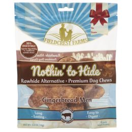 Fieldcrest Farms Nothin To Hide Gingerbread Man Beef Dog Treats 4pk