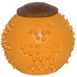 Starmark RubberTuff Dog Treat Ball Orange, 1ea/SM