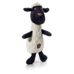 Charming Pet Products Scruffles Lamb Plush Dog Toy Black/White, 1ea/SM