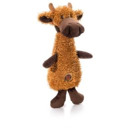 Charming Pet Products Scruffles Moose Plush Dog Toy Brown, 1ea/SM