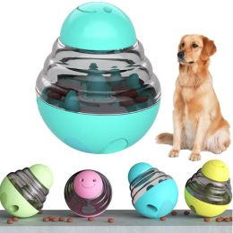 Tumbler Dog Leaky Dog Leaky Ball Bite-resistant Puzzle Training Dog Toy Pet Cat Toy Cat Feeder dog feeder (colour: blue)