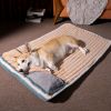 Warm Dog bed Sleeping Pad Cat bed Kennel with Pillow Anti-Tear Bite Mattress Pet Floor Mat pet bed