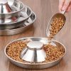 Stainless Steel Non-Slip Rubber Bottom Puppy Dog Bowl Easy to Clean Multi-Dog Feeding Bowl (3.6-4.7 Cup)