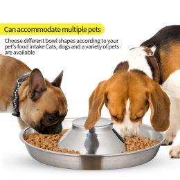 Stainless Steel Non-Slip Rubber Bottom Puppy Dog Bowl Easy to Clean Multi-Dog Feeding Bowl (3.6-4.7 Cup) (size: 2 Pack Medium (3.6 Cup))