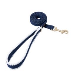 4FT Dog Leash with Soft Padded Handle,Heavy Duty Tangle-free Swivel Leash with double layer of high quality Denim Fabric (size: M)