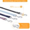 Reflective Dog Leash for Small Medium Dog with Comfortable handle and Nylon Webbing Shiny Suede Fabric