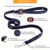 Reflective Dog Leash for Small Medium Dog with Comfortable handle and Nylon Webbing Shiny Suede Fabric