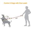 Double Dogs Leash No-Tangle Dogs Lead Reflective Dogs Walking Leash w/ Swivel Coupler Padded Handle