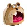 Roar Bear Snuggle Plush Polar Fleece Pet Bed