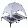 Elevated Pet Dog Bed Tent with Canopy, Pet Puppy Bed Outdoor Tent House, Breathable Portable Dog Cushion with Sun Canopy Double-Layer Camp Tent