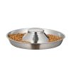 Stainless Steel Non-Slip Rubber Bottom Puppy Dog Bowl Easy to Clean Multi-Dog Feeding Bowl (3.6-4.7 Cup)